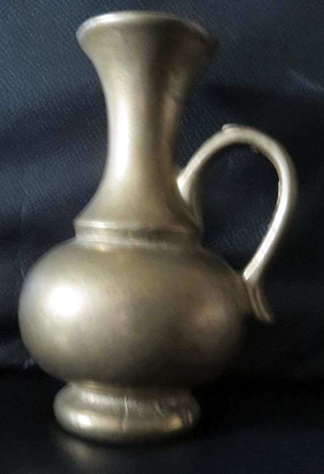 Vase Karaffe Messing Vintage Höhe 13,5 cm in Überherrn