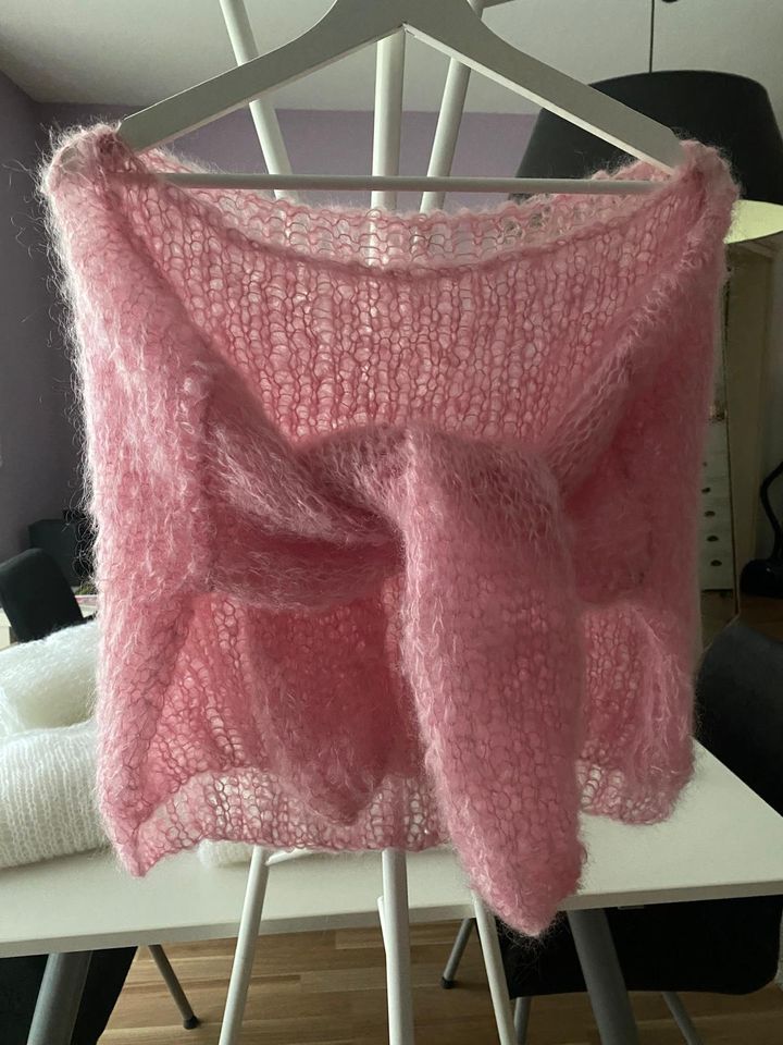 Hochzeit strick Braut Pullover kuschel Mohair pink neu in Lilienthal