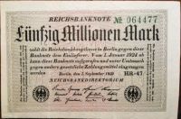 Reichsbanknote Fünfzig Millionen Mark von 1923 Berlin - Steglitz Vorschau