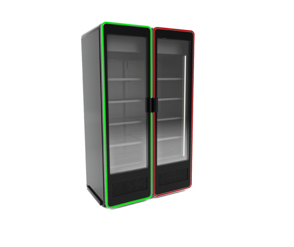 Kühlschrank, Getränkekühlschrank, LED Beleuchtung, Wandkühlregal mit 2 Glastüren, Gewerbe Kühlschrank, Kühlgerät, Gastronomie, Kiosk, Supermarkt, Getränkemarkt, Späti, Kioskeinrichtung, Tankstelle in Herne