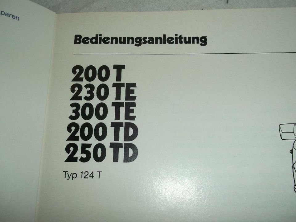 Mercedes-Benz W124 Anleitung,Serviceheft -Betriebsanleitung in Hamburg