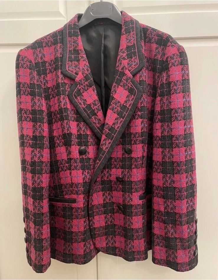 Tweed Blazer Pink delmod Model couture Stoff vintage Boucle Paris in München