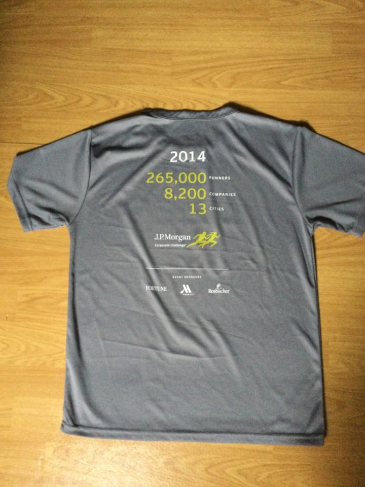 Finisher Shirt, J.P. Morgan Corporate Challenge 2014 in Wetzlar