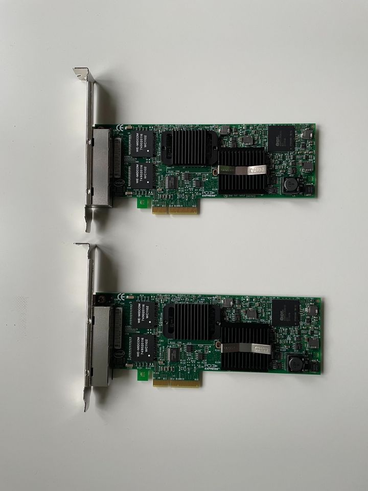 2x intel PCIE Quad Gigabit Netzwerkkarte 4x 1G RJ45 in Darmstadt