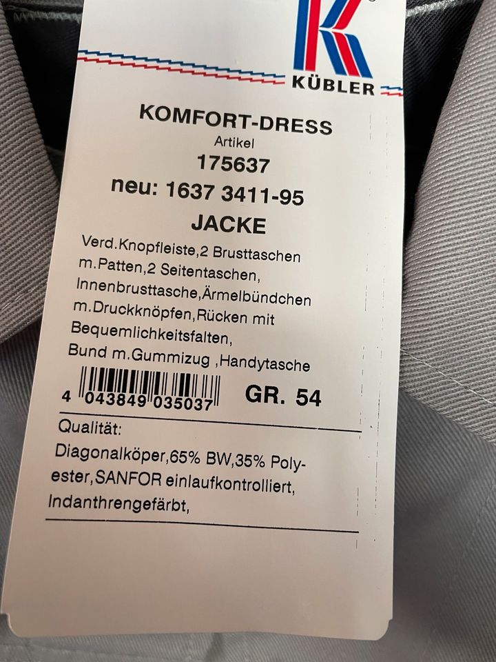 Kübler Comfort dress Jacke und Hose grau Gr. 54 in Bremen