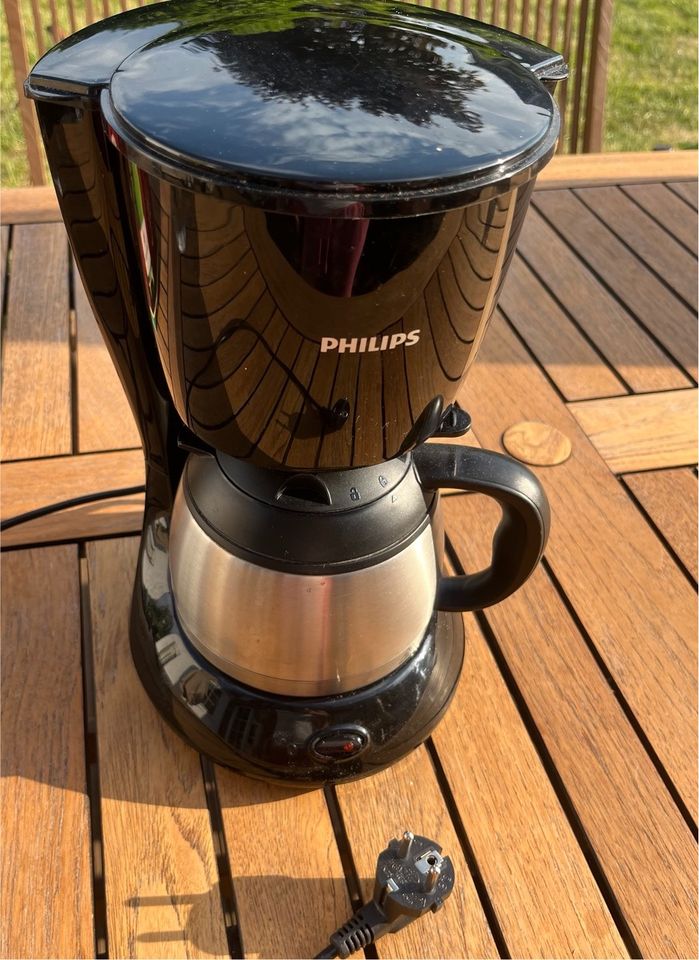 Philips Kaffeemaschine Thermoskanne schwarz Edelstahl 10 Tassen in Barsbüttel