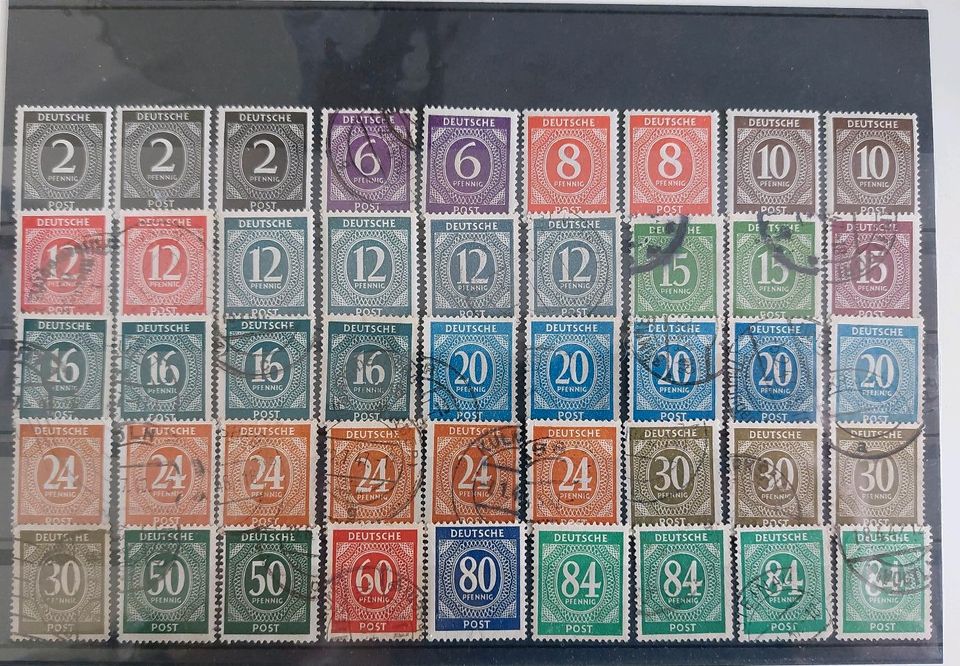 Verschiedene alte Briefmarken, Deutsche Post, siehe Foto in Waldbrunn