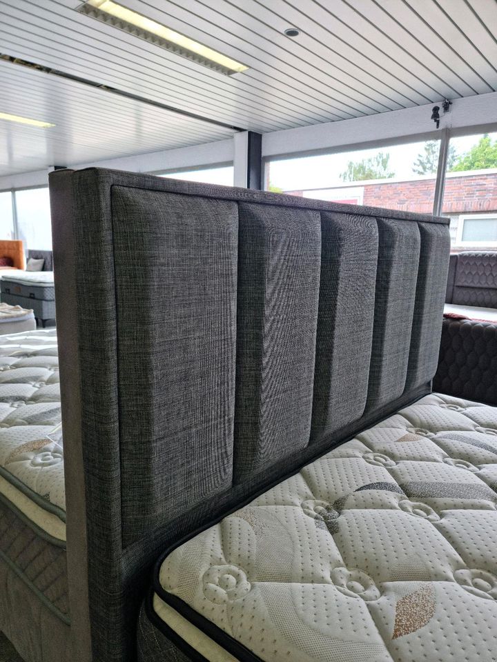 Boxspringbett 140x200 Bettkasten Topper Stoff Neu Ware in Oberhausen