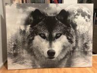 XXL Pinnwand Wolf Leinwand groß Top 100 x 75 cm Nordrhein-Westfalen - Iserlohn Vorschau