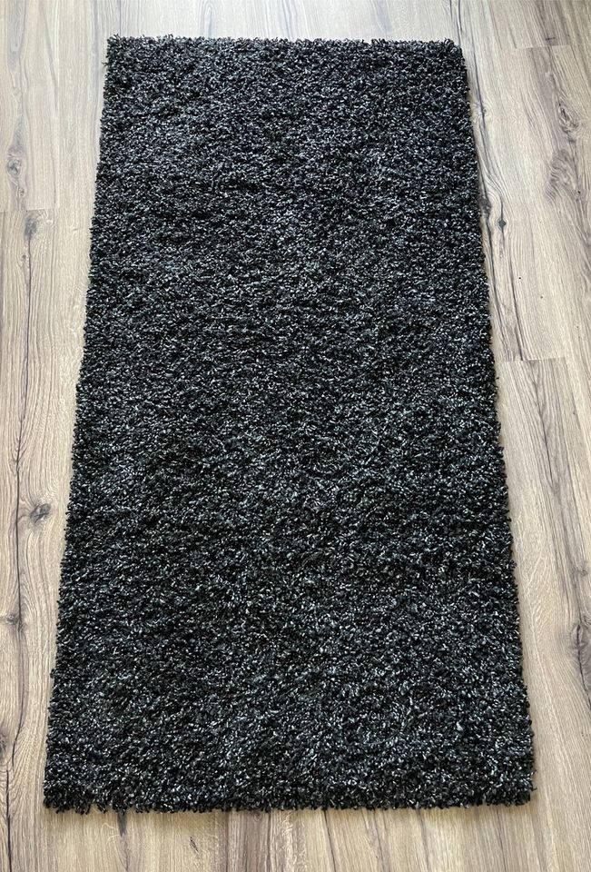 Teppich, Langflor-Teppich schwarz 80x150cm in Hallstadt