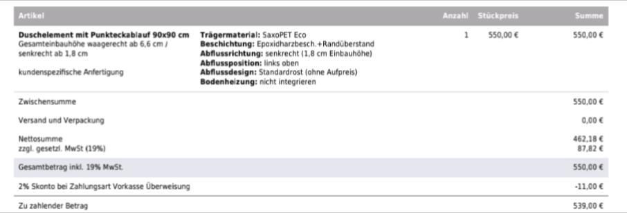 Duschboard Saxoboard 90 x 90 befliesbar Duschelement neu Dusche in Dresden