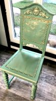 Stuhl aus der Gründerzeit im Shabby Chic Vintage Stil grün/gold Brandenburg - Müllrose Vorschau