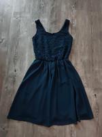Kleid blau mit Spitzenoberteil Hessen - Korbach Vorschau