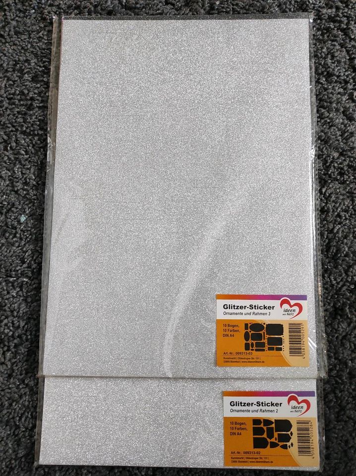 Basteln: OVP 2 Pakete Glitzer-Sticker  *Ideen mit Herz / QVC* in Lutter am Barenberge