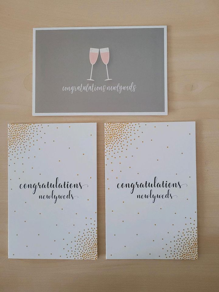 3 Doppelkarten Hochzeit, Glückwunsch, congratulation in Bergisch Gladbach