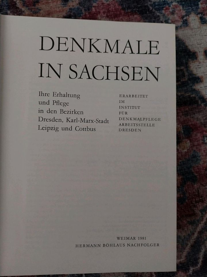 Denkmale in Sachsen Ihre Erhaltung und Pflege, Weimar 1981 in Coswig