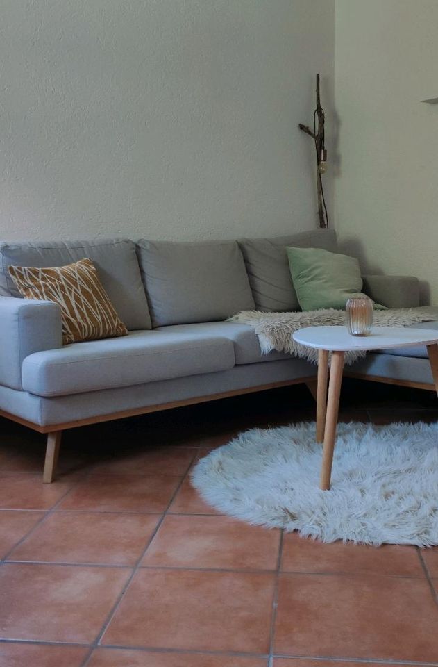 Sofa Modern hellgrau Holz in Meckenbeuren