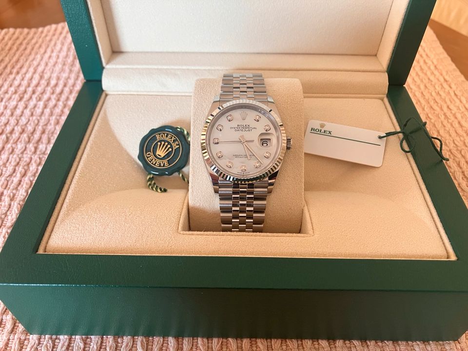 ROLEX DATEJUST 126234 PERLMUT DIAMANTENBESATZ NEU 2023 in Panketal