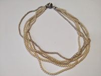 Perlenkette, Collier mit Weißgoldverschluss,8 Karat, 333, 5-reihi Köln - Mülheim Vorschau