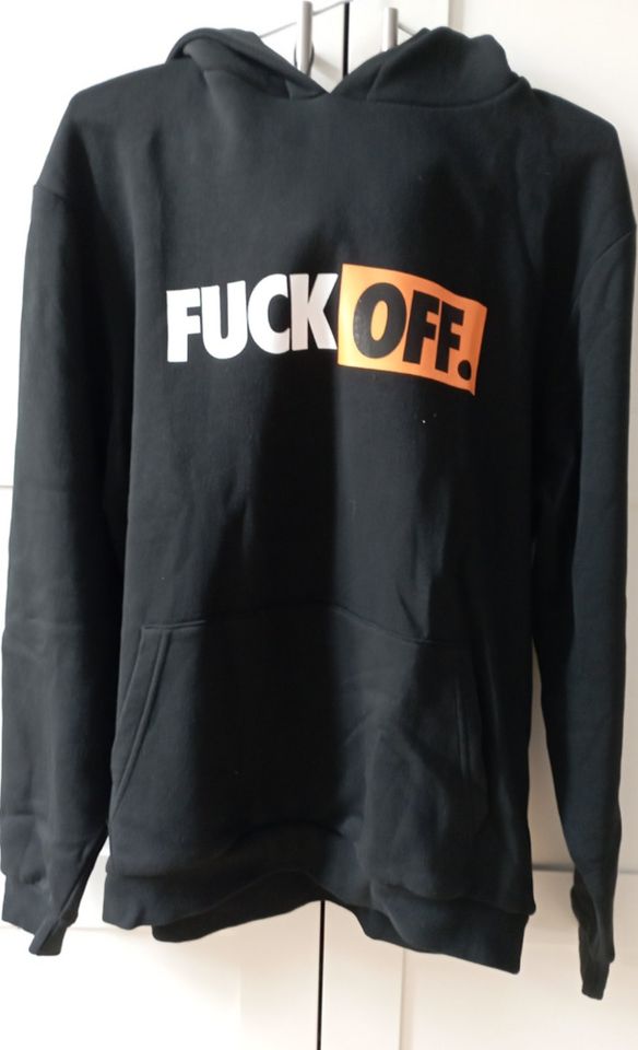 Fuck off Hoodie, Pulli mit Kapuze Größe L in Bodenheim