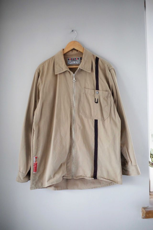 Bad +Mad Hardwear Jacke Creme Beige braun M Hemdjacke Vintage in Hamburg