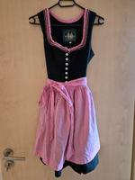 Dirndl schwarz mit Weiß/rosa karrierter Schürze Kr. Altötting - Winhöring Vorschau