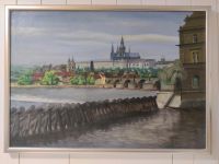 Ölgemälde Prag Karlsbrücke Prager Burg Moldau 99 x 71 cm Rheinland-Pfalz - Dierdorf Vorschau