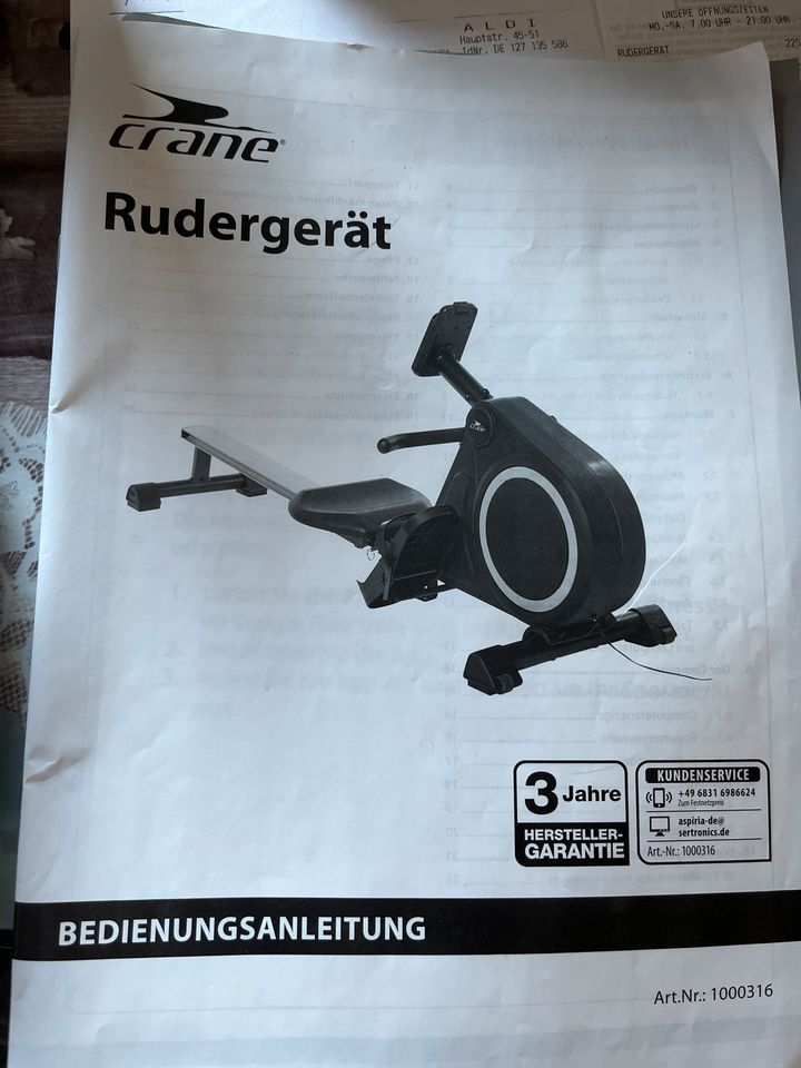 Rudergerät crane mit Restgarantie 9 Monate in Neu Wulmstorf