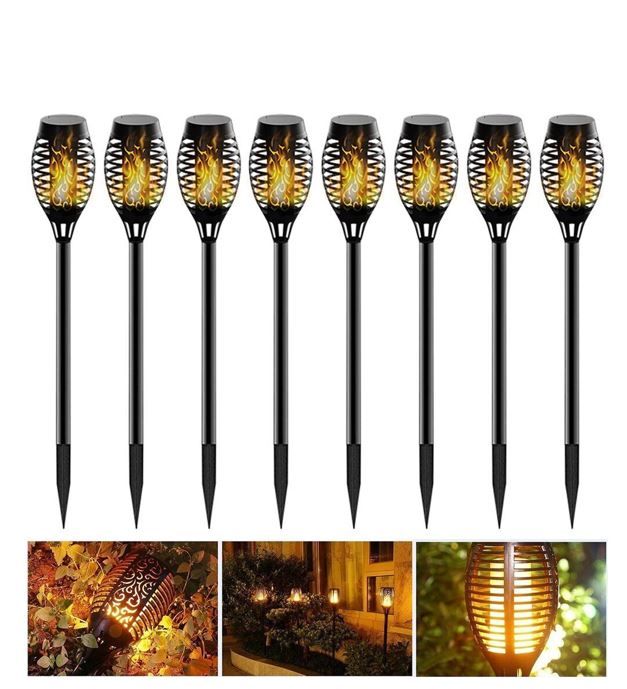 ✅NEU✅4x LED Solarlampe Flackernde Flamme Solarfackel Gartenlampe6 in Hamburg