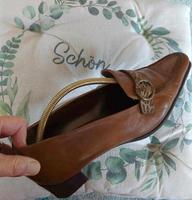 MARIPE Pumps Loafer Slipper echt Leder 39 braun cognac Nordrhein-Westfalen - Stolberg (Rhld) Vorschau