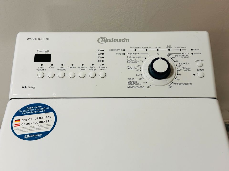 Waschmaschine Bauknecht WAT Plus 512 Di (Toplader) in Leipzig