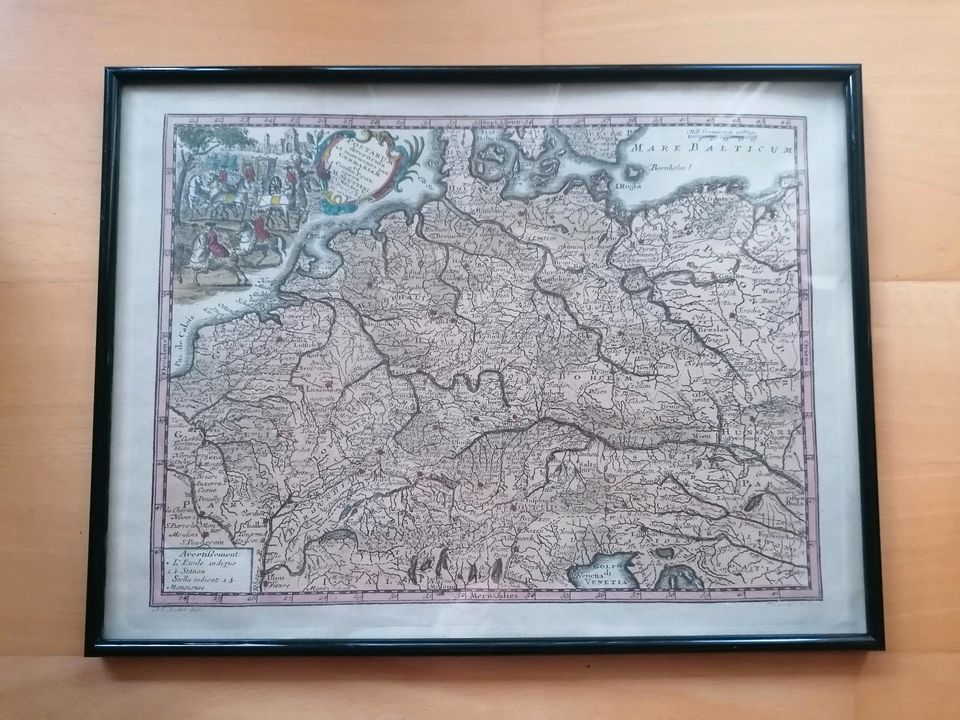 Karte im Rahmen in Schwerin