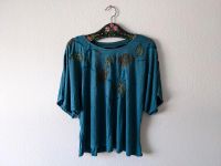 Shirt Top Oberteil Bluse türkis fledermaus Vintage Viskose 38 Niedersachsen - Oyten Vorschau