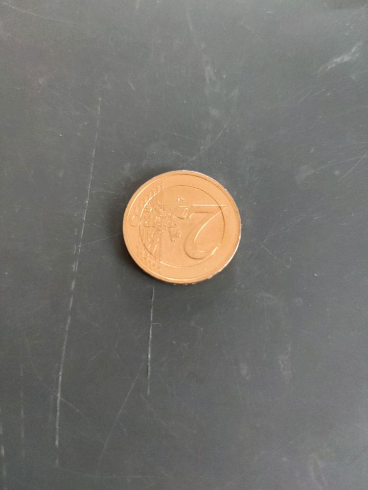 Vergoldete 2 Euro Münze,sehr selten in Lahr (Schwarzwald)