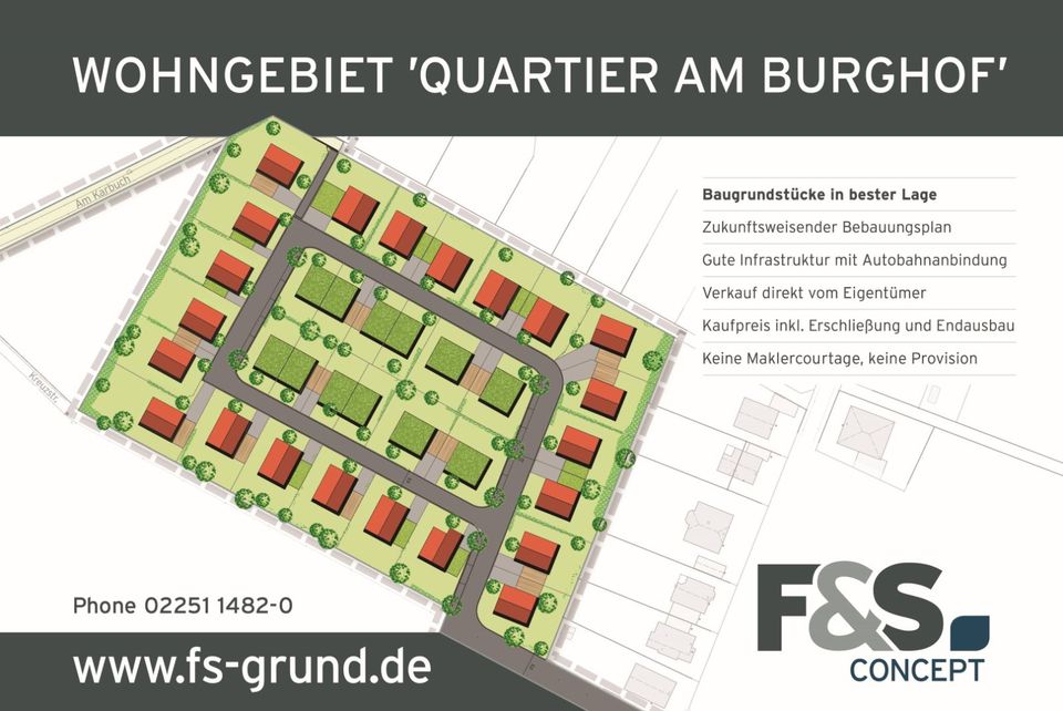 Neubaugebiet  "Quartier am Burghof" Beisspielgrundstück Nr. 22, II-geschossig bebaubar in Vettweiß