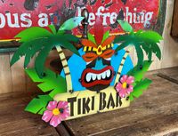 XL TIKI BAR PALMS SCHILD COCKTAIL BAR BAMBUS ROCKABILLY MAI TAI Nordrhein-Westfalen - Hamm Vorschau