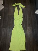 Zara grünes Maxikleid mit Schlitz Bayern - Obertraubling Vorschau
