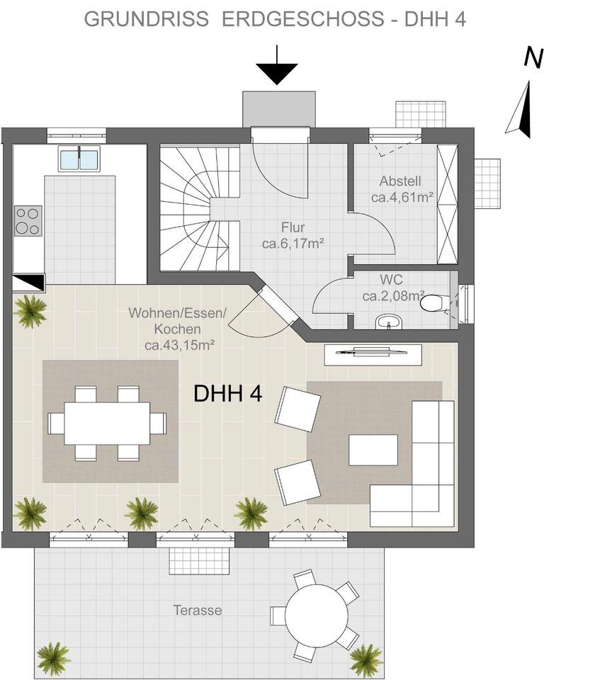 NEUBAU: Moderne DHH (DHH 4) in Ettringen bei Mindelheim in Ettringen