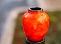 Vintage Scheurich 550-10 Vase Rot  Orange 70s 70er WGP Fat Lava Niedersachsen - Braunschweig Vorschau