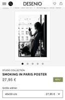 Poster Desenio „Smoking in Paris“ 40x50 Münster (Westfalen) - Centrum Vorschau