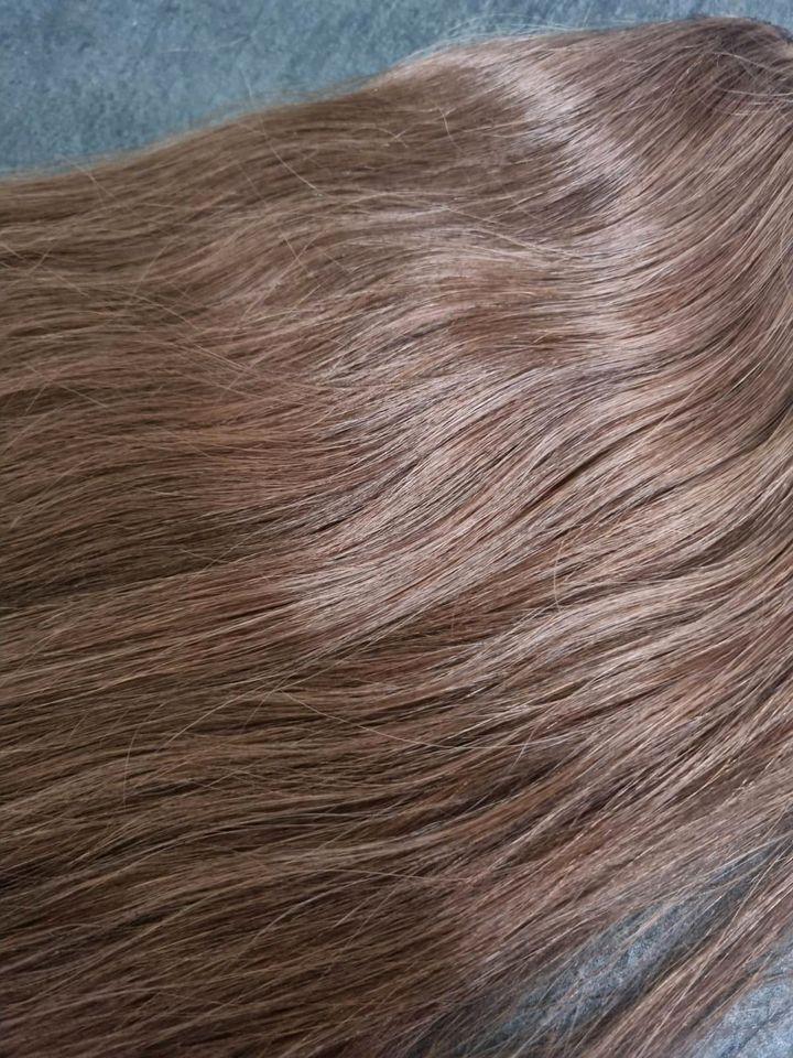 Echthaar Tresse zur Haarverlängerung Braun 60 cm in Biebesheim