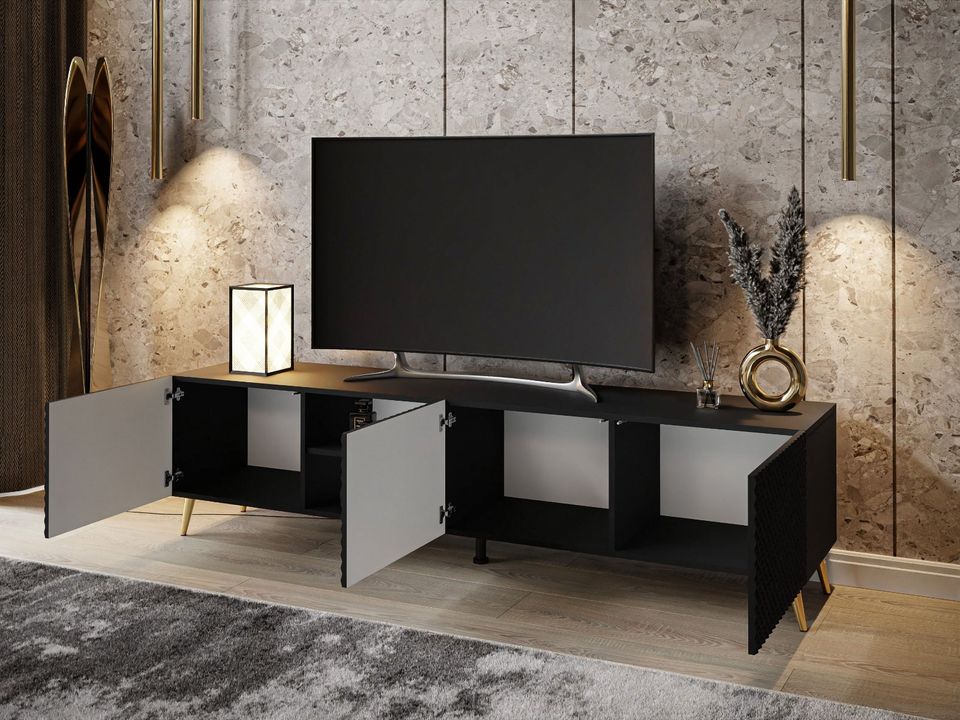 NEU TV-Lowboard 195 PALERMO gold Beine TV Schrank Unterschrank in Paderborn