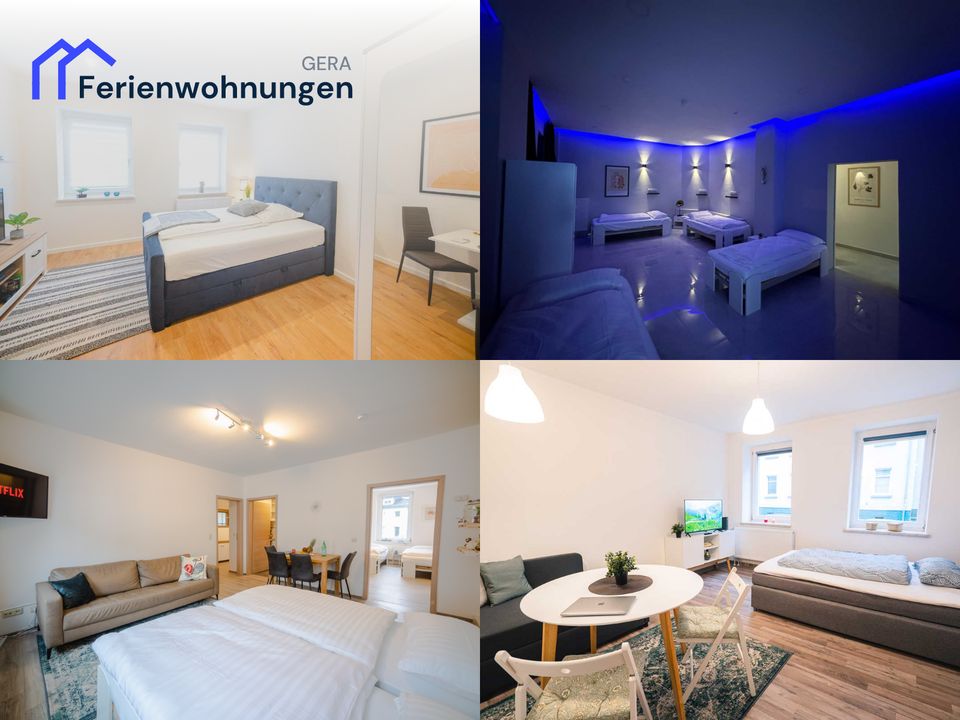 5 Ferienwohnungen, Monteurzimmer, Wohnung Gera für 1 - 5 Personen in Gera