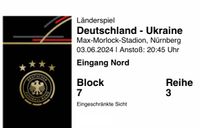 Deutschland vs. Ukraine am 03.06.2024 in Nürnberg Hessen - Erzhausen Vorschau
