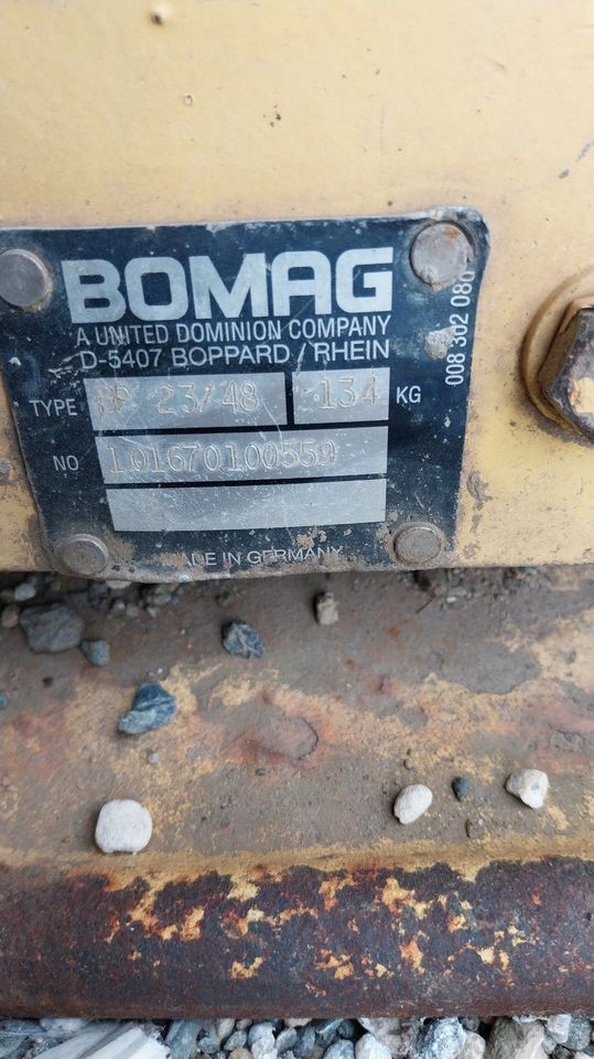 Rüttelplatte BOMAG BP 23/48 Benzin Vibrationsplatt Verdichter, kein Wacker Weber Baumax Ammann in Halberstadt