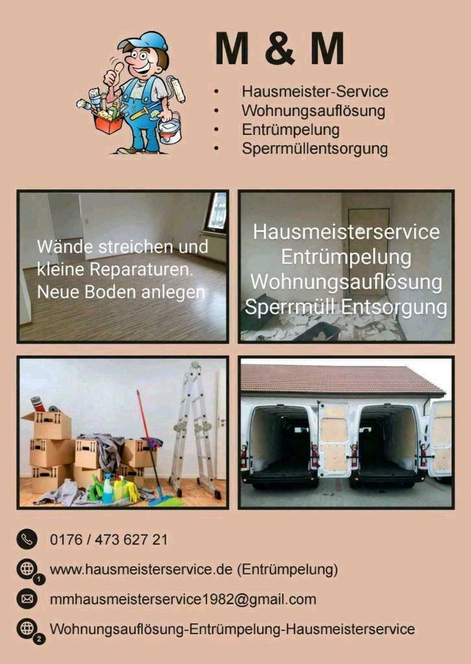 Wohnungsauflösung, Entrümpelung, Sperrmüll Entsorgung in Nürnberg (Mittelfr)