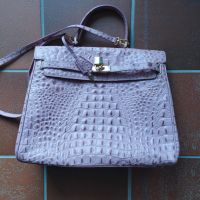 Damen Leder Handtasche ,Kelly Bag Style, Made in Italy,Farbe Rosa Köln - Zollstock Vorschau