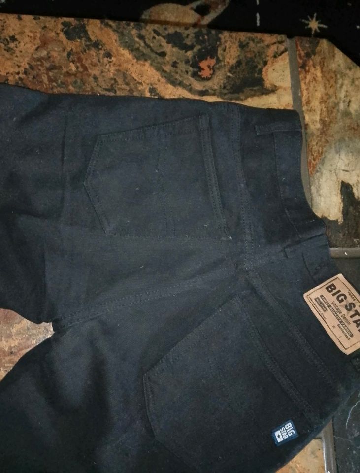 Jeans Big Star 30/32 Schwarz Vintage Schlaghose Neu Cordoptik in Bayreuth