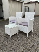 2x Garten Balkon Stuhl Möbel 1x Tisch Weiß Stühle Rheinland-Pfalz - Speyer Vorschau