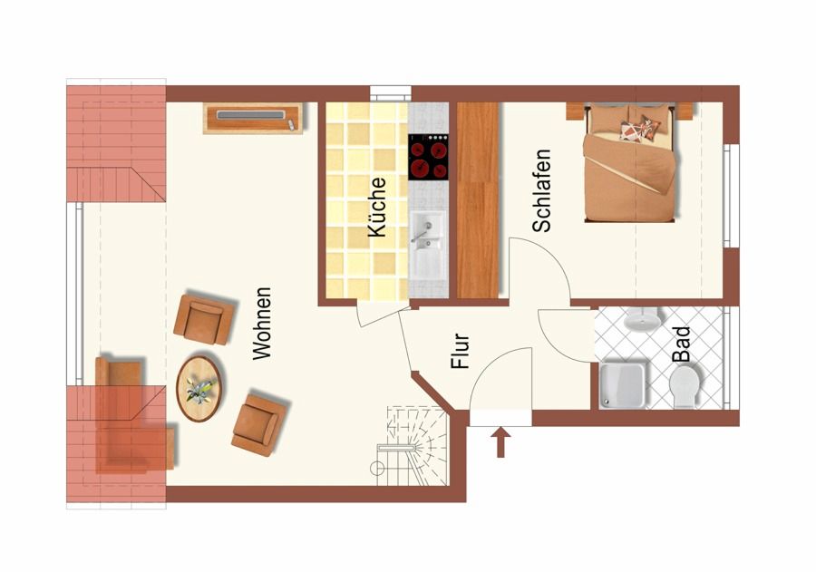 Individuelle Maisonette - Wohnung in Achim